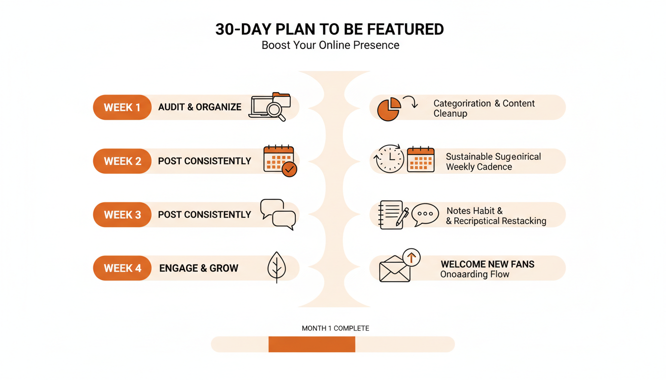 30-day plan to make yourself featurable