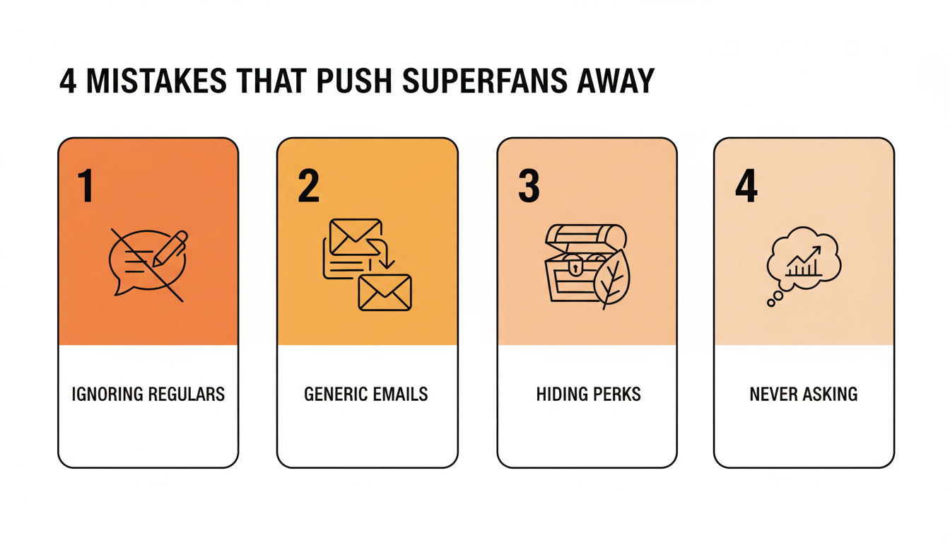 Four numbered mistakes that push engaged Substack readers away, from ignoring comments to never asking for anything.