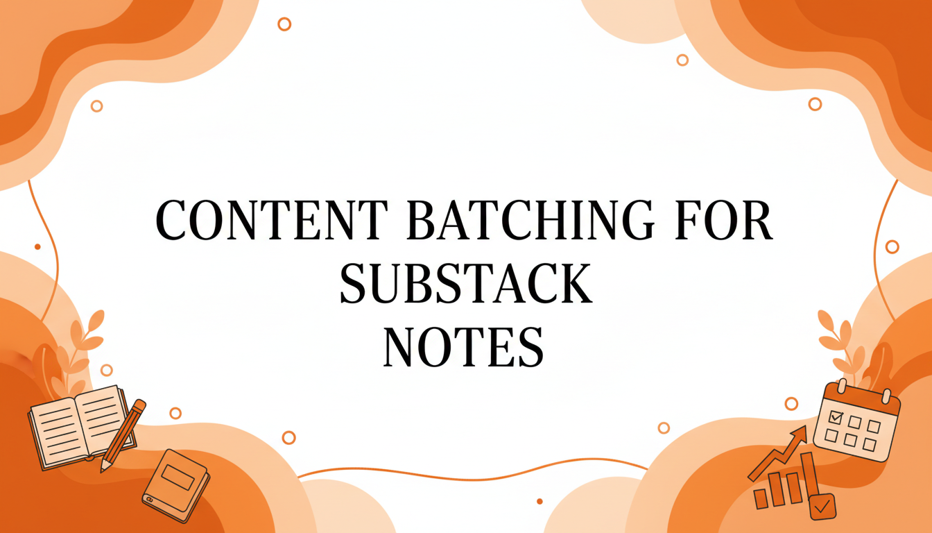 Content Batching for Substack: How to Write a Week of Notes in One Sitting
