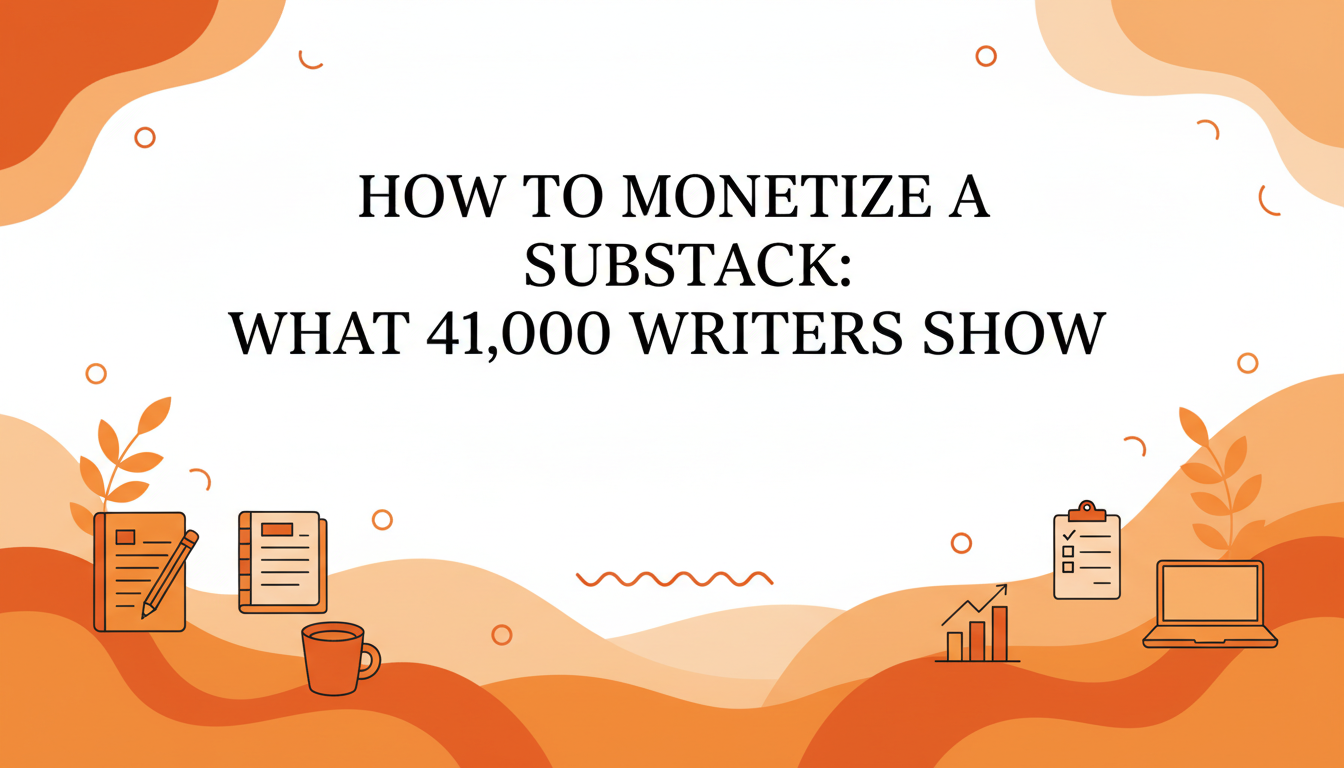 How to Monetize a Substack: What 41,000 Writers Show