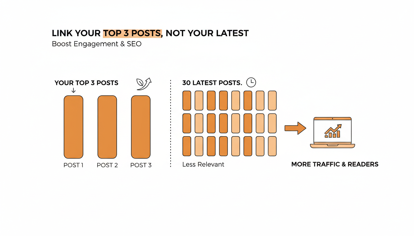 Chart showing engagement concentrated in a few top posts across a publication's archive.