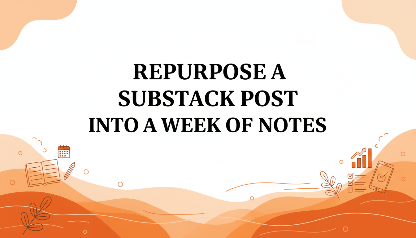 How to Repurpose a Substack Post Into a Week of Notes