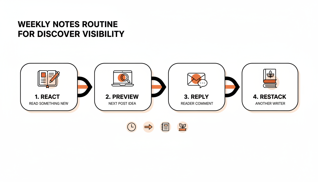 Weekly Notes routine for Discover visibility